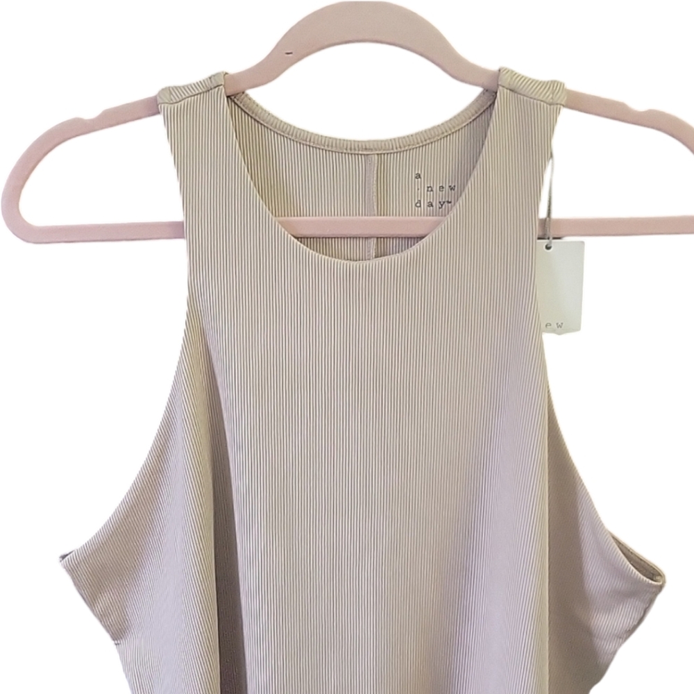 NWT- A New Day - Cream Ribbed Razerback Tank Top - Size XL - Picture 2 of 9